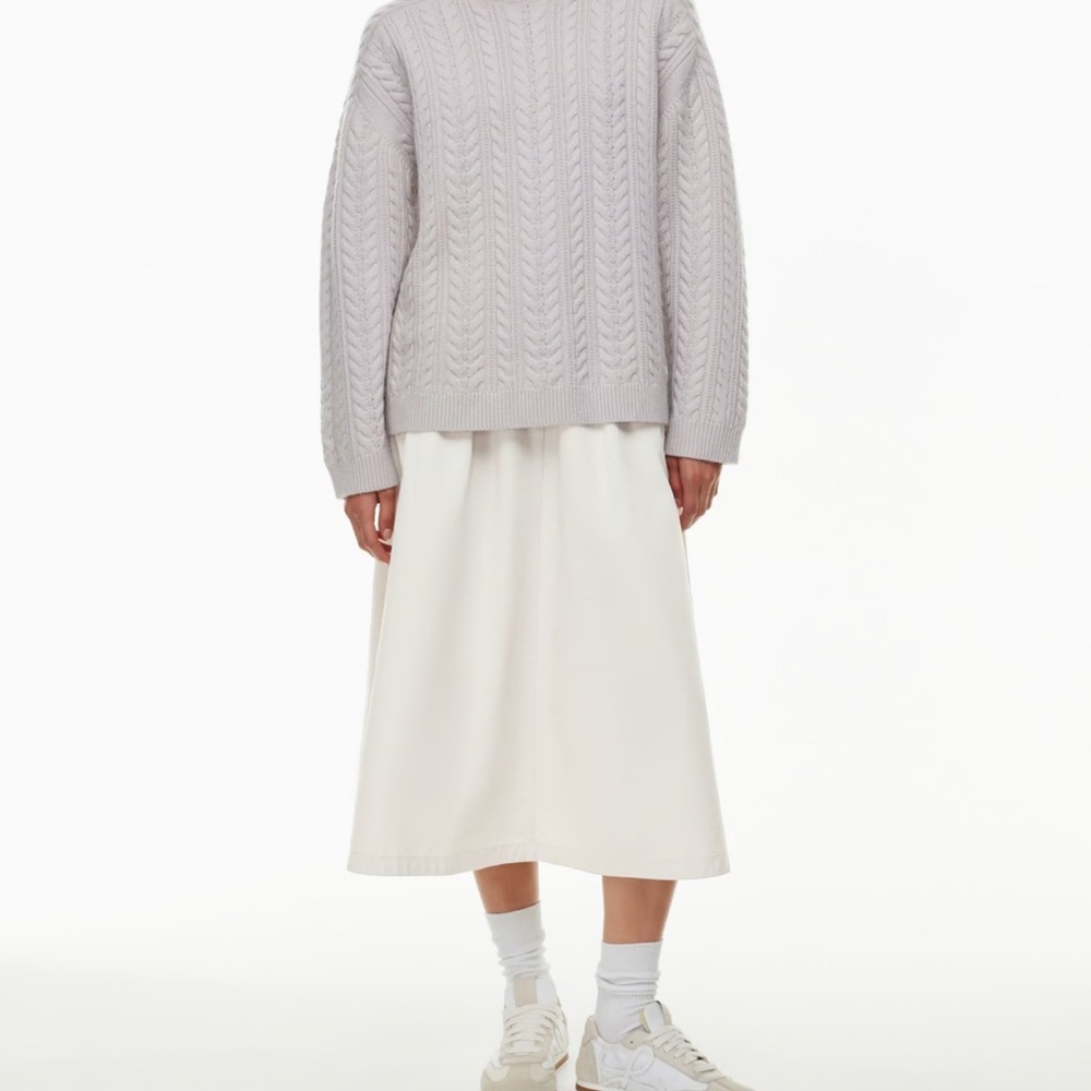 New with Tags; Lighthouse cargo skirt in Matt pearl by Babaton